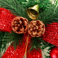 Jzenzero umjetni božićni vijenac NBOW NBELLS kuglice Pine konus dekor božićne vijence za kućnu kancelariju