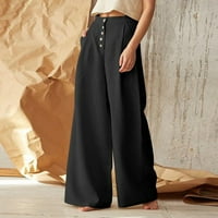 Oalirro široke hlače za žene casual crne ženske hlače sa džepovima vrećice l