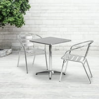 Emma + Oliver 23.5 kvadratni aluminijski stol sa ležaljkama