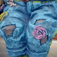 Creative Fun traper pants cvjetna potporna smola duge plave traperice sadnica Whimmical DIY cvijeće Sadnja posude figurice ukrasi za vrtno dvorište ukras