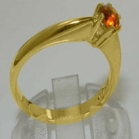 Britanci napravio je 10k žuto zlatni prsten sa prirodnim citrinskim ženskim zaručničkim prstenom - Opcije veličine - veličina 7.25