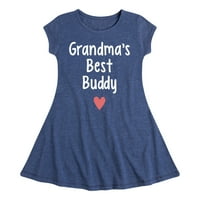 Instant poruka - Baka Heart Best Buddy - Toddler i Youth Girls Fit & Flare haljina