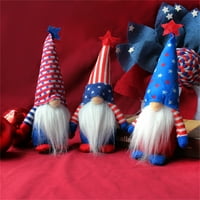 Mrigtriles Patriotsko gnome lutka DWarf plišani ukrasi lutke Holiday pokloni Domaćinstvo 3pc