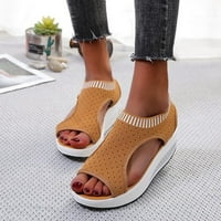 OAVQHLG3B klin sandale za žene čišćenje modne žene mrežaste cipele Ljetne sandale peep toe debele dne
