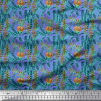 Soimoi ljubičasti pamučni dres tkanine palmi lišće ispis tkanine sa dvorištem širom