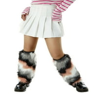 Žene FAU krznene noge Furry dugi čizme cipele manžetne pokrivaju klasični topli kostim