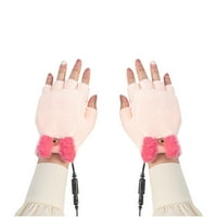 Ženske i muške USB grijane rukavice pletene ruke pune polovice grijane grijanje bez prstiju s tipkama