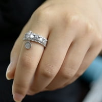 Glupe birne za žene Rhinestone Fau Gem pozlaćeni prsten za prsten za diskovenje za zabavu Vjenčani poklon Fau Gemstone Gold