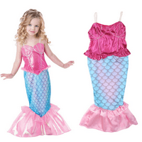 Inevnen Kids Girls Halloween sirena haljina, ruffle gradijent bikinija za Cosplay
