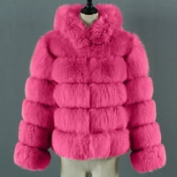 Loopsun Fall Špalni odmor za žene Zimske kapute Cardigan, ženske dame topli fau krzneni kaput jakna