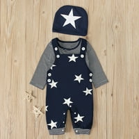 Toddler Boys Set Set Baby Sets Stripe majica TOP ispise ovjesa Trousersl Hat Outfits postavljen za 3