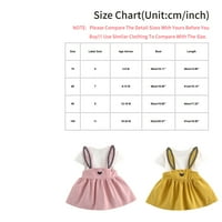 Tking Fashion Newborn Toddler Baby Girls Rabbit uho srce casual haljina odjeća ružičasta 100
