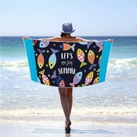 Ljetni tropski ručnik za plažu na plaži MicroFiber Brzi sportski ručnik za sušenje morskog surfanja Poncho Travel Camping Yoga Mat Women Muškarce
