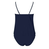 Ženski kupaći kostimi Konzervativni Split Tankini Solid Boja Veliki suspender Backini Bikini setovi za žene