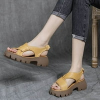 Dyfzdhu debeli potplati za žene Jednostavne tanke sandale Ljeto debele haljine modne dvostruke ženske sandale
