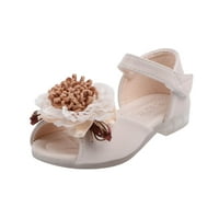 Veličina cipela za bebe za mjesečne kožne cvjetne princeze Partne sandale čipke dječje tenisice ružičaste