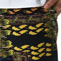 Capreze muške kapri hlače na srednjem struku harem pant cvjetni print uskrivene hlače labavi fit dno