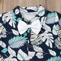 AUNAVEY TODDLER Little Boy Childs Ljetna cvjetna košulja Bermuda kratke hlače Outfit set odjeću