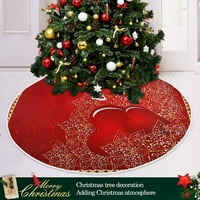 Vintage Love Heart Xmas božićne suknje za božićnu stablu Mat za odmor za zabavu Zatvoreni vanjski