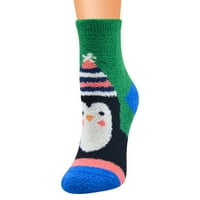 Božićne ženske crtane kat čarape zgušnjavati tople neklizajuće čarape za spavanje papuče čarape čarape