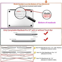 Kaishek zaštitna futrola Tvrdi pokrov kompatibilan macbook PRO S s modelom dodira: a a a a a a a