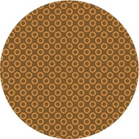 Ahgly Company u zatvorenom okruglom uzorkovima smeđu prostirke smeđeg prostora, 8 'krug
