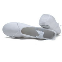 Lacyhop unise plesne cipele baleset papuče na platnu vježbanje performanse lagani paperalni stanovi profesionalni Split jedini bijeli 8