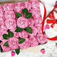 Veki Home Foam Bo ilustracija Valentinova ukras DIY Cvjetni dnevni poklon Vjenčanje Bouquet Festival Rose Dan Početna Dekor lišće umjetno cvijeće