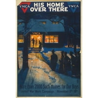 Albert Herter Crni ukrašeni drveni okvir uokviren dvostruki matted muzejski umjetnički ispis pod nazivom: Njegov dom tamo - više od takvih domova za naše dječake ujedinjene ratne radne kampanje, 11. do 18. novembra - 18