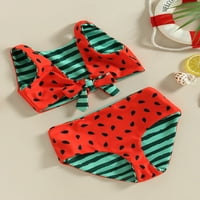 GENUISKIDS TODDLER Baby Girl Bikini kupaći kostim cvjetni print Dva strana kratke hlače Bikini set kupaći