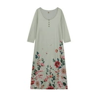 GDFUN Žene Ljetne haljine Casual Boho cvjetno tiskane plaže Long Maxi haljina s džepovima majice za žene