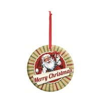 Anuirheih Božićn nježni željezni umjetnički privjesak sretan božićni drvca viseći privjesak dekor