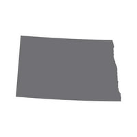 Sjeverna Dakota u obliku naljepnice naljepnica naljepnica - samoljepljivi vinil - Vremenska zaštitna - izrađena u SAD - Mnogo boja i veličina - ND