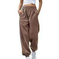 Hlače za žene Modne ženske hlače Ležerne prilike čvrste elastične struine pantalone Duge ravne hlače
