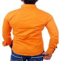 Glookwis muška bluza s dugim rukavima Basic Tops Jednoj grudi Slim Fit Tunic Košulja zakrivljene košulje