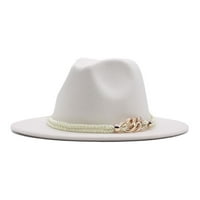 SKPBlutn prozračan suncobran ležerno u stilu šešira Fedora Classic široka disketna vunena vunena šešir