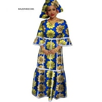 Afričke haljine za žene Maxi duge haljine Ankara Print afričke žene večernje haljine WY3116