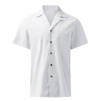 Bijela havajska majica za muškarce muške havaske majice pamučne majice za tropske za odmor
