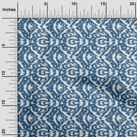 Oneoone Rayon plava tkanina azijska Ikat šivaće materijal Ispis tkanina sa dvorištem široko