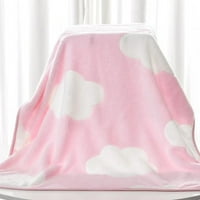 Flannel Cloud Print Nap Blaket Dečiji deke za djecu Spavaća soba Office Pink 100 *