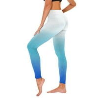 Oalirro joga hlače Žene ravne noge gležnjače svijetle plave udobne joge hlače za žene m