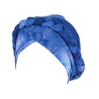 wendunide odjeća za odjeću žene Indija Afrika elastična turban kapa šešira glavom omotavaju plavu boju