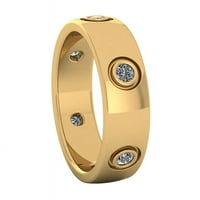 Prirodno 0,75ct okruglo Diamond Golwers Wedding Weddity Bend Ring Solid 18K Gold IJ Si2