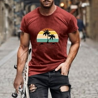 Odeerbi Muške grafičke majice Ležerne prilike Casual Fitness Sportska majica 3D Print okrugli vrat Bluza