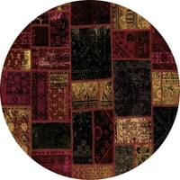 Ahgly Company u zatvorenom okrugli patchwork smeđe prijelazne prostirke, 8 'krug
