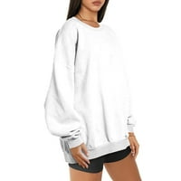 Duksevi za ženske predimenzionirane dukseve dukseve posada pulover pulover Duksere, casual comfy pada odjeća