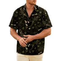 Muška havajska majica za muškarce i dječake - Dinosaur Print Holiday Weather Majice za muškarce - Dugme