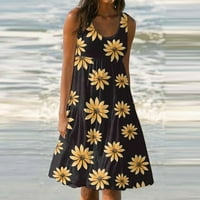 Podplag za žene Casual Beach Ženska haljina Ležerne prilike za ispis plaža Suknja Veličina: 3xl