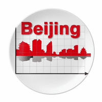 Nacrtajte kineski urbani turizam Peking ploča ukrasna posuda za pribor za večeru porculanski salver