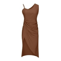 Simplmasygeni ženske haljine bez rukava okrugla vrata bez povratka bez leđa Plus veličina gradijentna boja Slim-Fit haljina